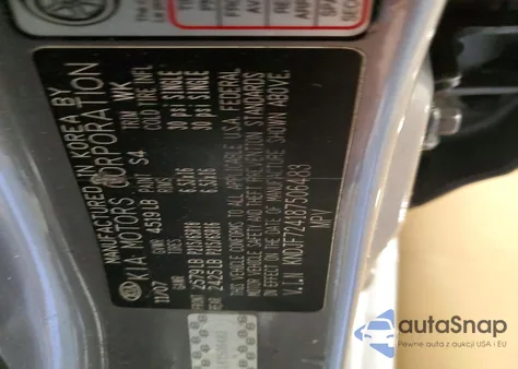 2008 Kia Sportage Lx z USA, uszkodzony, nr VIN KNDJF724187506483